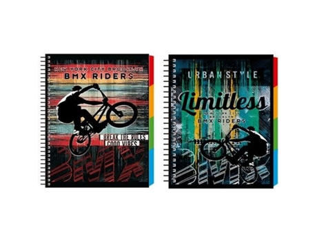 Caderno De Argolas Senfort Multicolor A5 120 Folhas