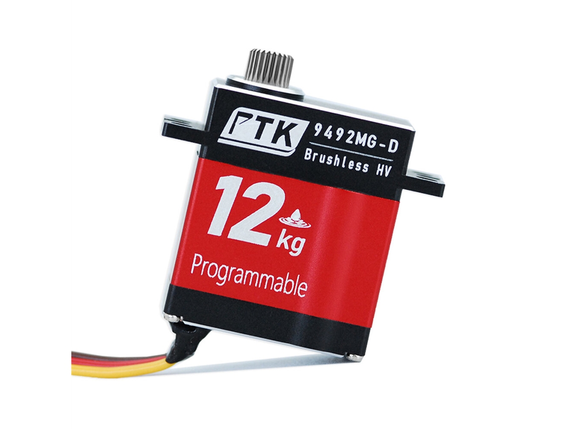 Servo Digital Brushless À Prova D'água De 9g E 12kg Com Engrenagem De Aço Inoxidável, Vermelhoptk 9492 Mg-d, Para Aeromodelos E Carros De Asa Fixa.