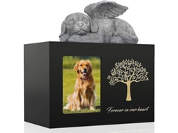 Urna Funerária para Cães em Madeira Preta com Compatível com Urnas para Cinzas | S/MARCA