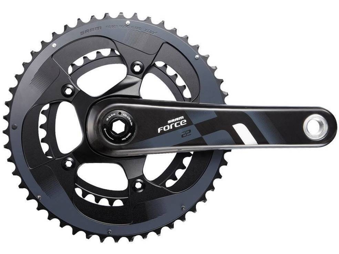 Conjunto de Manivelas de Estrada SRAM Force22 Yaw 53/39 No Gxp