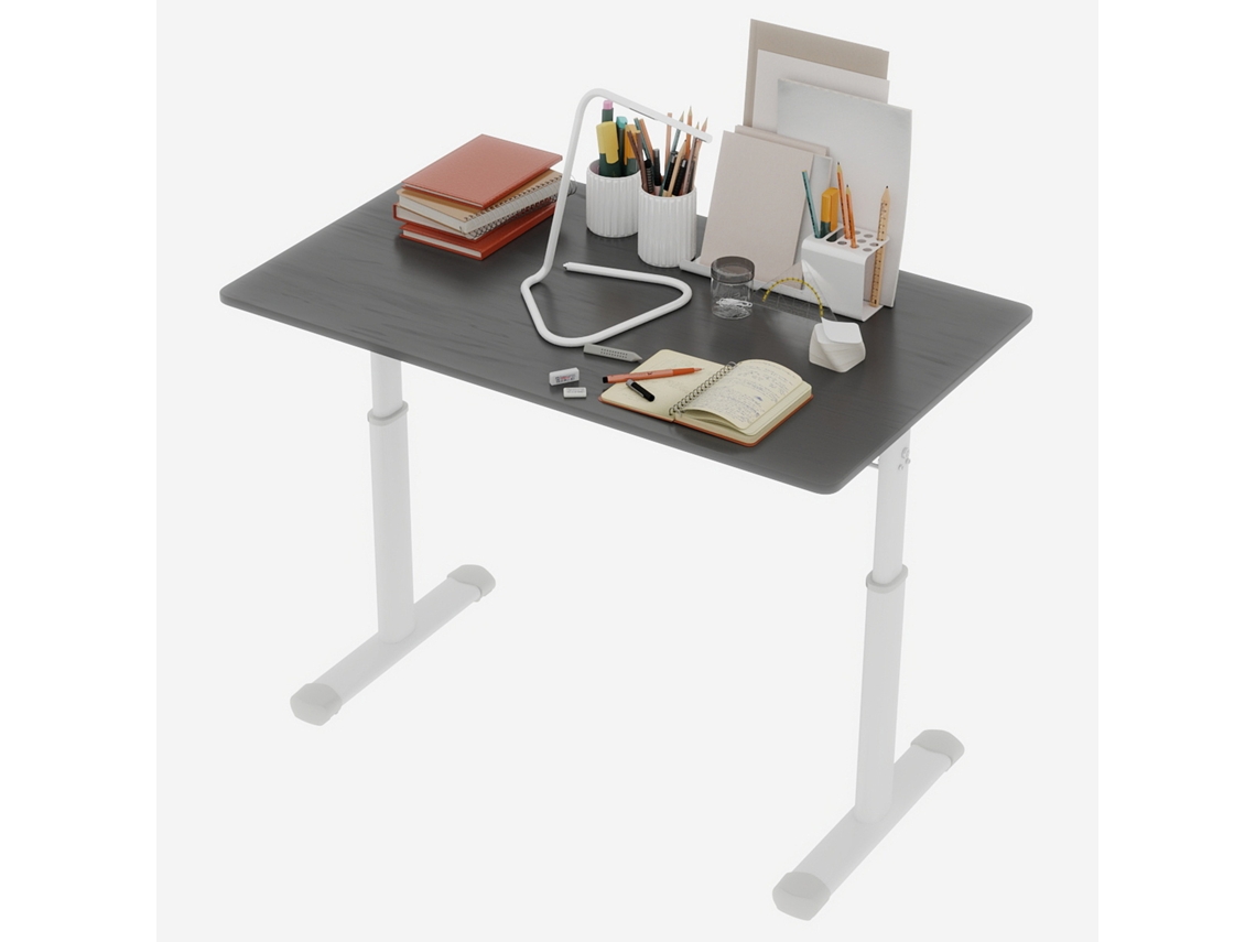 Mesa de Estudo Ajustável para Crianças e Adultos mesa Multifuncional Compacta com Altura Regulável para Casa e Escritório PAPRIKA