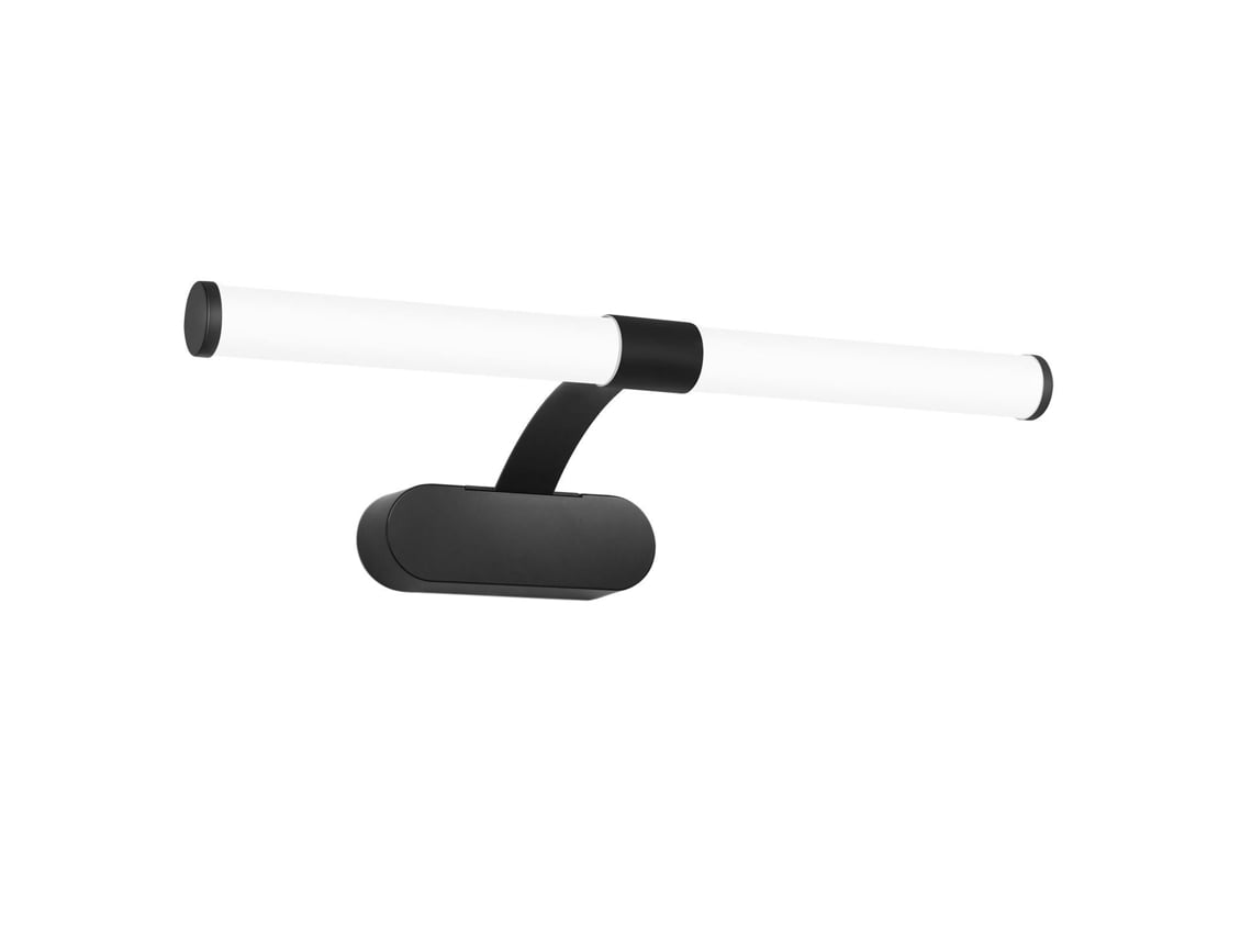 Aplique para Espelho Lâmpada de Espelho Led Luz Branca Neutra 4000 Kelvin 6W Ip44 À Prova de Água Largura 400Mm Preto NETTLIFE