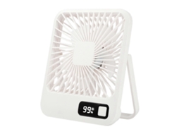 Ventilador de mesa MDUG compacto, silencioso, visor digital, 1500mAh e 5 velocidades