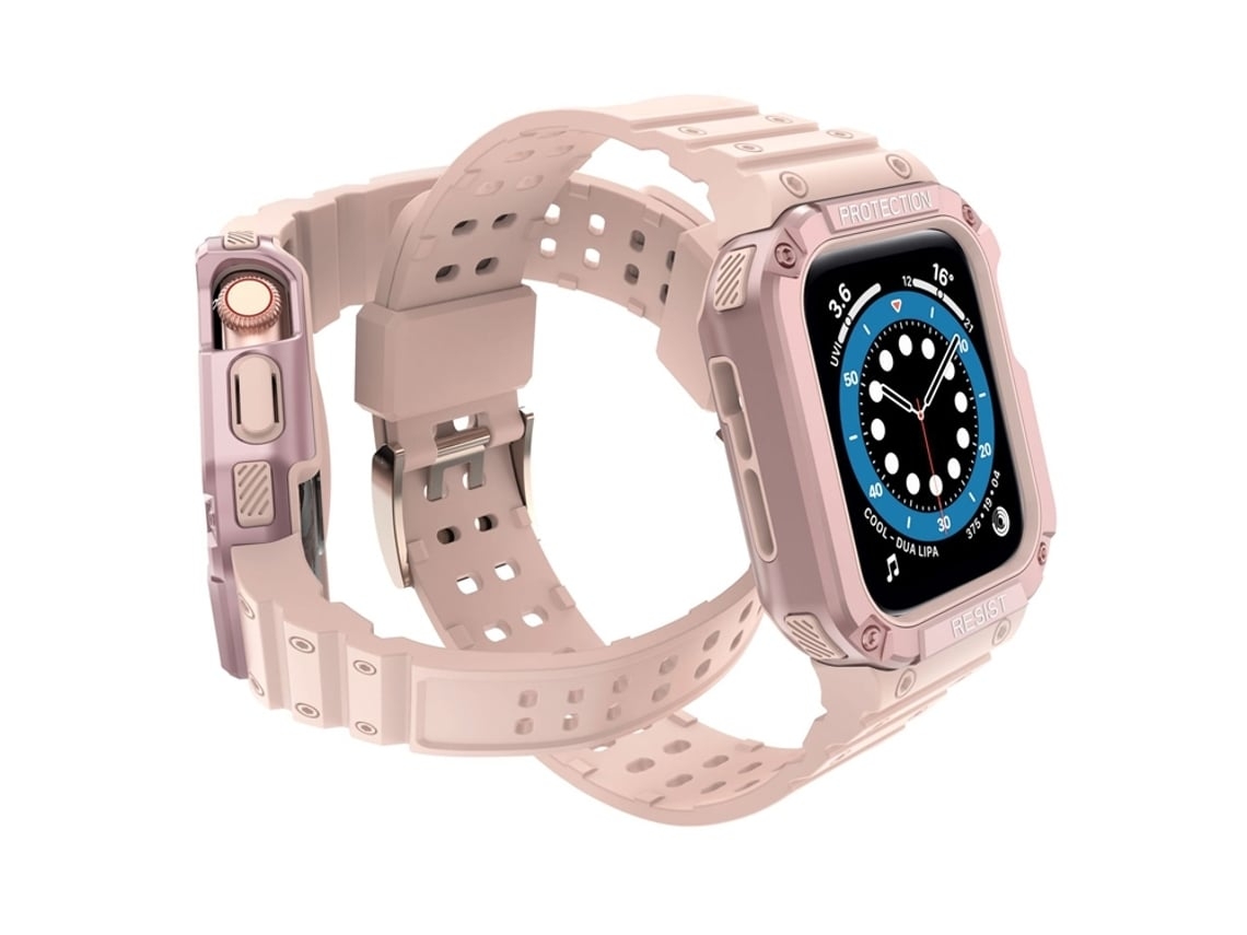 Bracelete Integral Tpu Ultimate para Apple Watch 42/44/45 Mm Rosa
