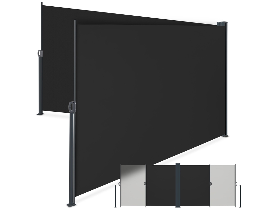 Toldo Lateral Duplo Tectake Extensível Com Mecanismo De Enrolar Automático 600x9x160 Cm