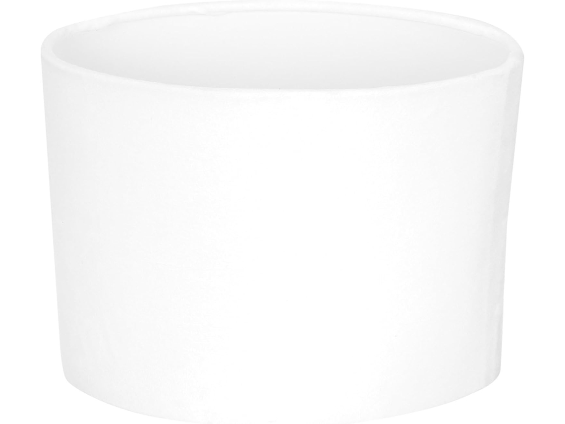 Abajur Oval Clássico Em Tecido Branco Para Luminária De Mesa