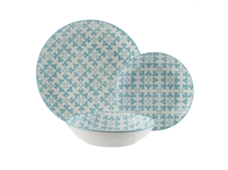 Conjunto de Louça Versa Herald Azul Porcelana 18 Peças