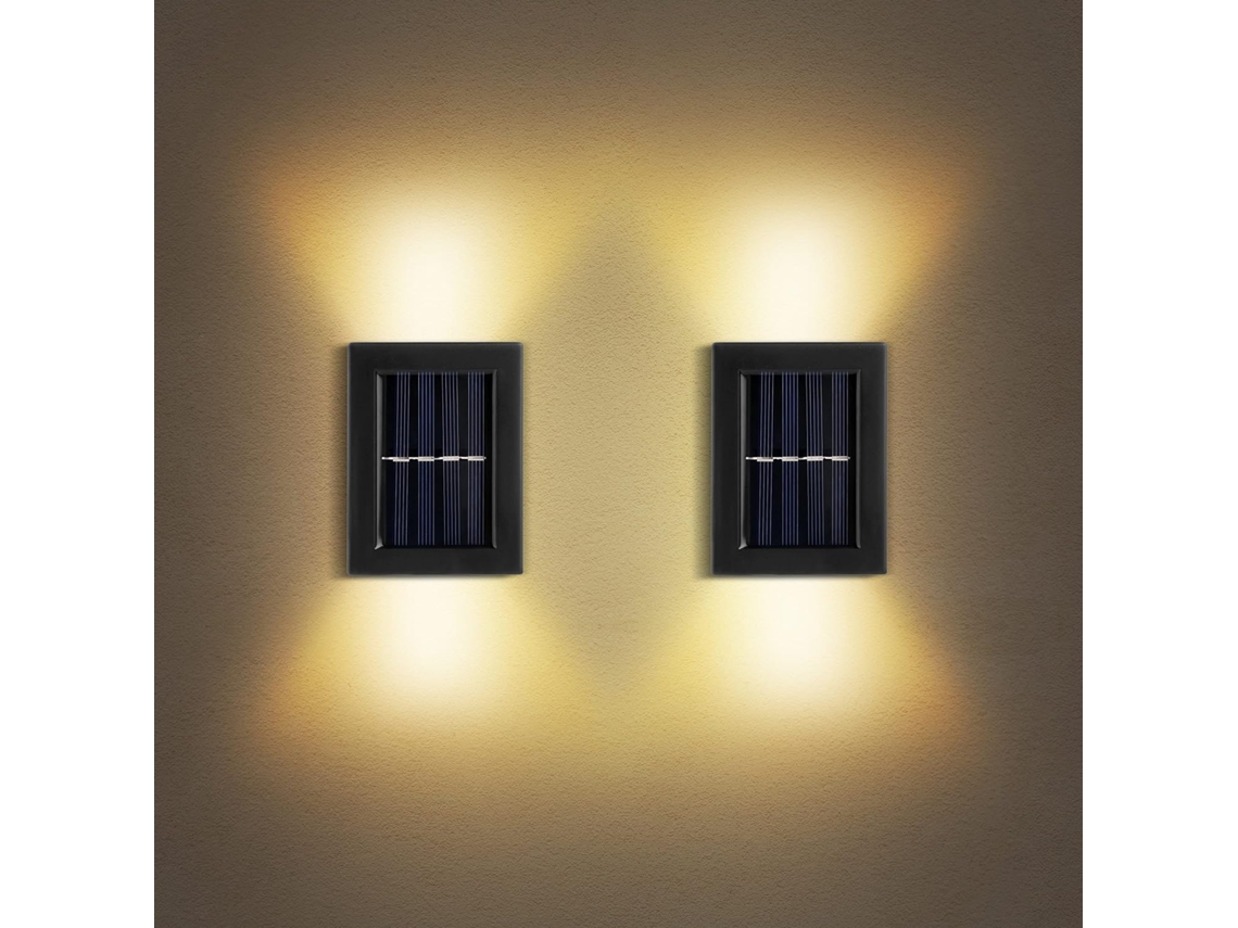 Dois Conjuntos de Luzes Led Solares de Parede e de Base AQUAFORGE