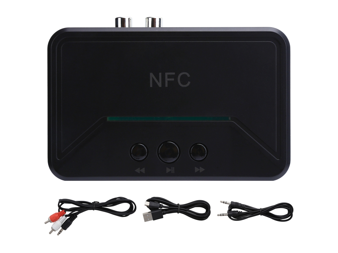 Aetheria receptor Bluetooth 5.0 Hifi com Nfc, Adaptador de Áudio Sem Fio 3.5mm Aux, Portátil