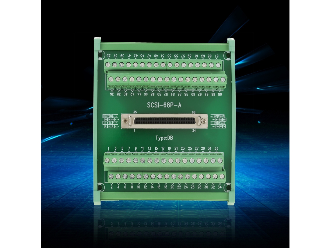 Laxiscreed Conector Scsi 68 Pinos Fêmea Com Placa De Conexão Breakout, Adaptador De Interface Confiável