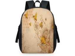Mochila Retrô Tropicallife com Abelhas e Flores Silvestres para Crianças 32 5 X 15 X 44 9 Cm Tecido de Malha I S/MARCA