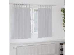 Vidaxl Cortinas Blackout Com Argolas 2 Pcs Cinzento-claro 140 X 140 Cm