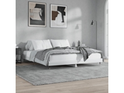Vidaxl Estrutura De Cama 140x200 Cm Derivados Madeira Branco Brilhante