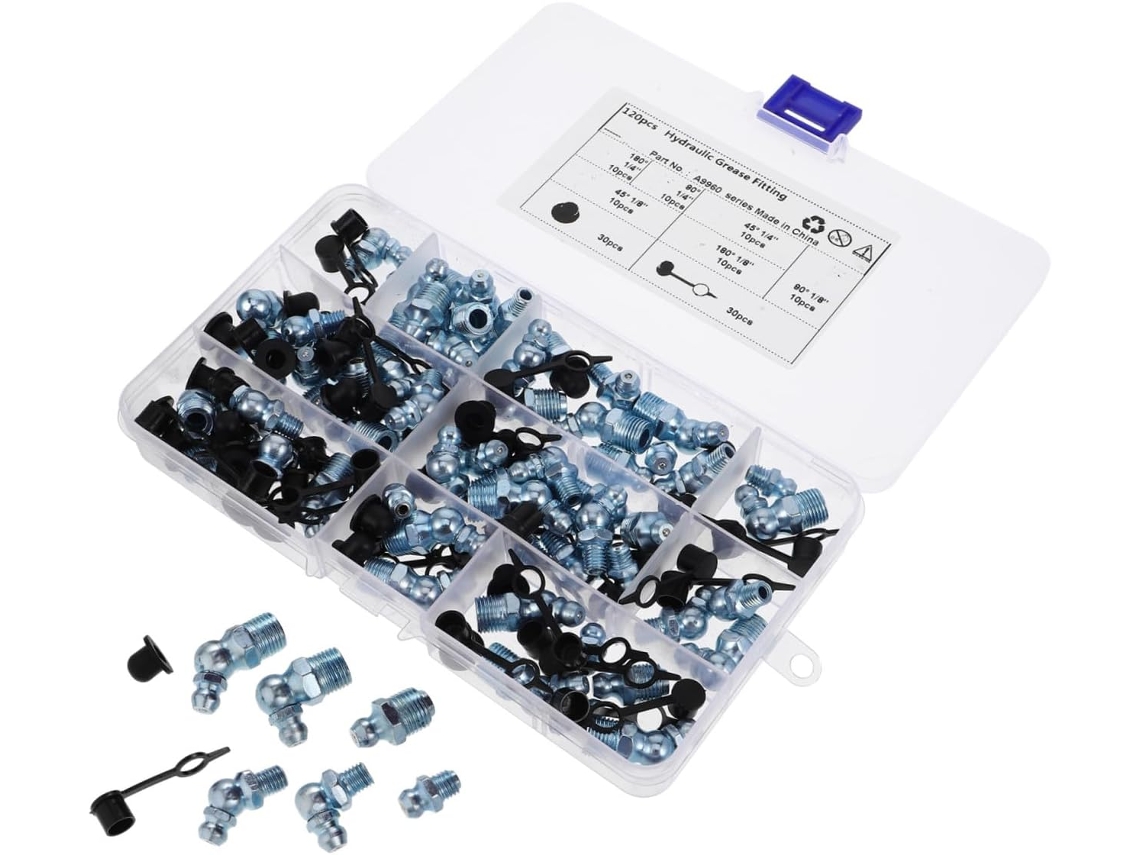 Kit De 120 Peças Tampas Proteção Contra Poeira Para Graxeiras Metal
