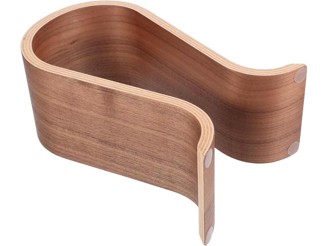 Suporte Para Fones De Ouvido Mikinona Em Madeira Marrom Formato U, Compatível Com Diversos Modelos, Design Exclusivo E