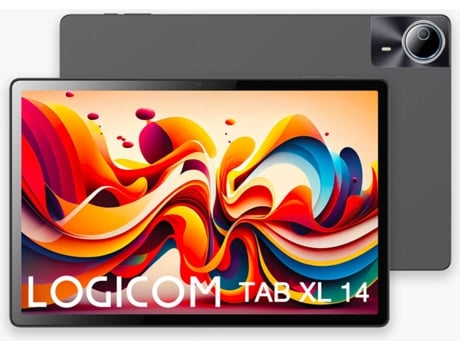 Tablet LOGICOM Tab Xl (14'' - 4 GB - 128 GB - Preto) + Capa Folio