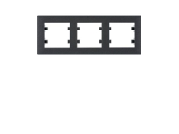 Luz Brilhante | Moldura 3 Elementos Horizontais Preto Wl5733 Hager