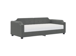 Daybed With Mattress, Daybeds With Mattresses Vidaxl Cinzeto Tecido (90 X 190 Cm)