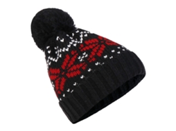 2026 gorro de Lana Navideño com Motivo de Flocos de Neve Forro Polar Quentinho Antivento para Homem e Mulher Ski Ciclismo