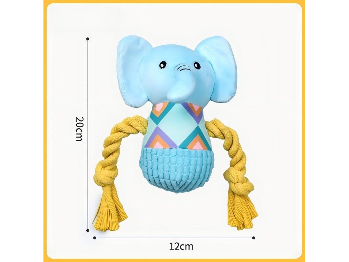Brinquedo Com Som Para Cães Pelúcia Interativa,ideal Para Raças Pequenas E Médias Elefantinho Hexinyigjly