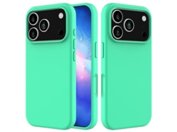 Capa De Silicone Para Iphone 17 Pro Max - Cor Sólida - Verde