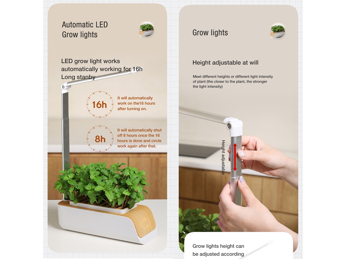 Sistema Jardinagem Interior Luz Crescimento Led Worten
