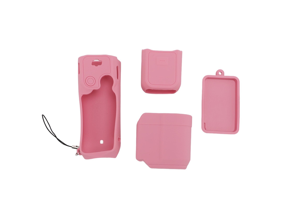 Capa protetora de silicone para câmera Pocket 3, capa de lente de silicone, protetor de tela, acessórios para câmera de ação portátil, rosa LAXISCREED