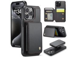 Capa Para Iphone 14plus Resistente A Quedas Com Resistente A Quedascartão Slots Magnético Destacável Preto