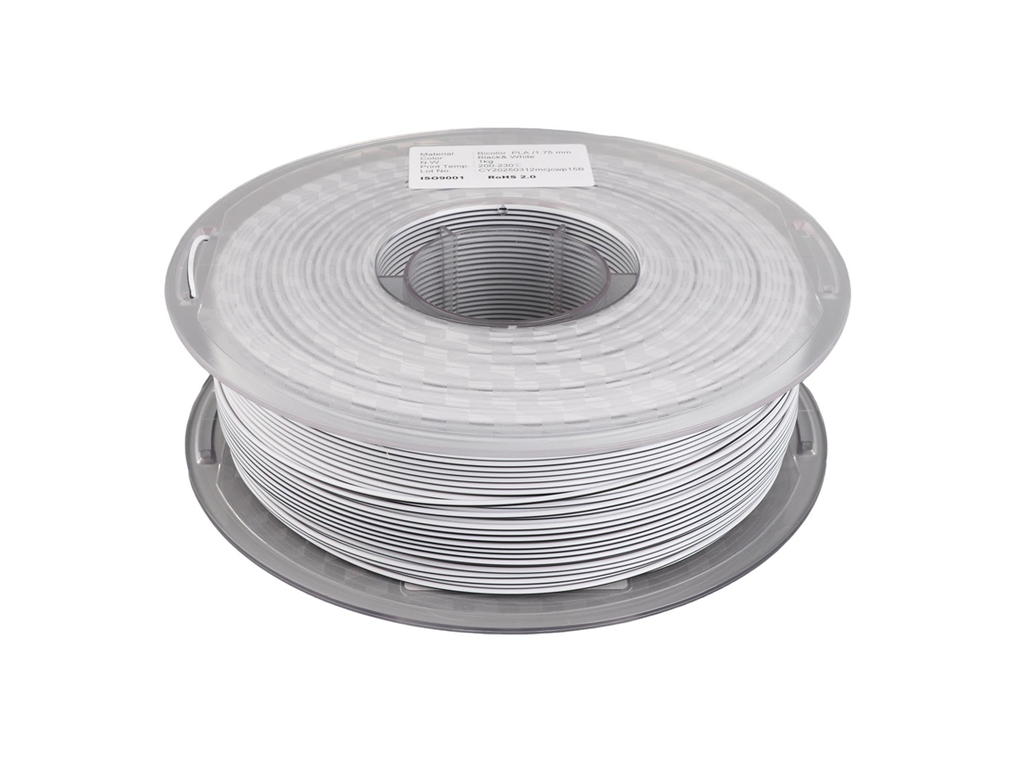 Filamento 3d PLA Dupla Cor Preto e Branco | S/MARCA