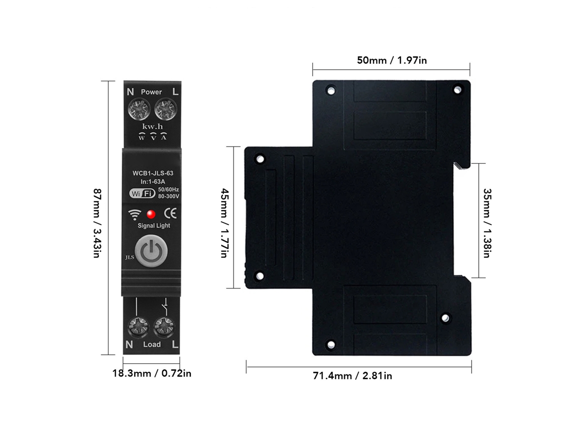 Disjuntor Wifi Inteligente Com Controle Remoto E Timer