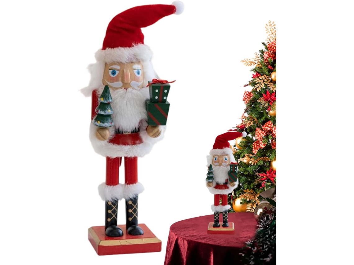 Quebra-nozes Papai Noel Quebra-nozes De Madeira 27 Cm |