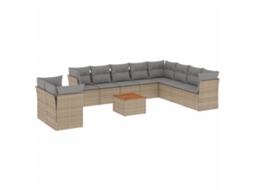 Garden Sofa Set, Garden Sofa Sets Vidaxl Bege Rattan / Vime (n/a)