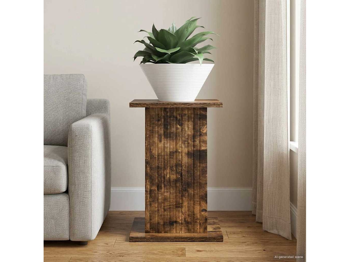 Vidaxl Suporte Para Plantas Carvalho Fumado 30,5 X 30 X 43 Cm