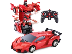 Carro Robô De Controle Remoto 2 Em 1, Brinquedo Transformador 118 Para Presente Aquaforge (vermelho)