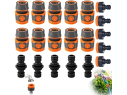 Conector Para Mangueira De Jardim, 20 Peças, Com Rápido 1/2", Duplo,