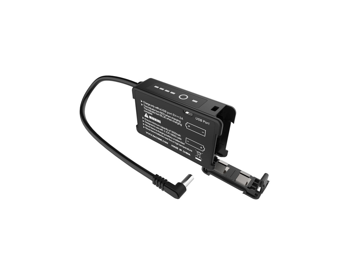 Eachine Caixa Bateria Li ion 7.4v 18650 Dc 5.5x2.1mm Carregador Usb Integrado Óculos Fpv Dji Fatshark Skyzone Ev100/200d/300d/300o MDUG