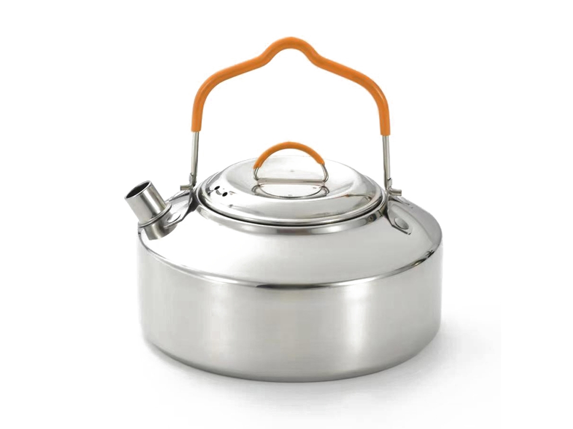 Olla De Agua Para Camping Portátil Tetera De Acero Inoxidable Con Asa Para Picnic Pesca Mochilero Té Café
