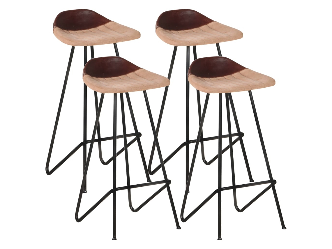 Bar Stool, Bar Stools Vidaxl Marrom Couro (n/a)