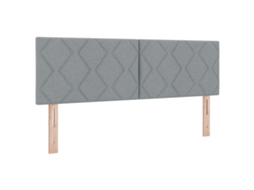 Cabeceira Led  Design De Blocos De Diamante Cinza Claro Vidaxl Tecido (160 Cm)