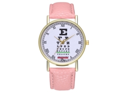 Relógio de Pulso de Casal Analógico com Pulseira Pu Moda Quartzo Rosa