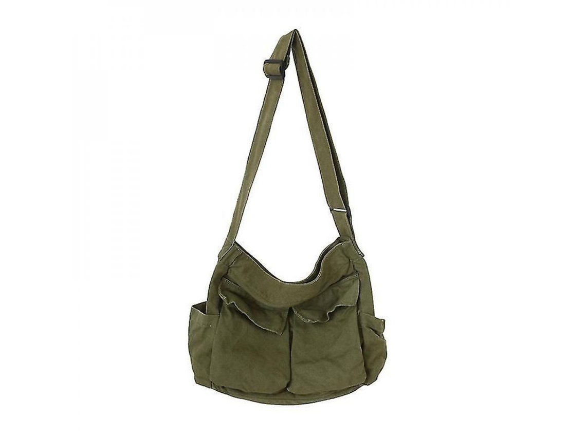 2026-bolsa Messenger De Lona Grande Com Múltiplos Bolsos Hobo Bandolera Tote Para Mulher E Homem Qub