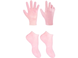 Meias esfoliantes e hidratantes para pele rachada Na Cor Rosa Sebs