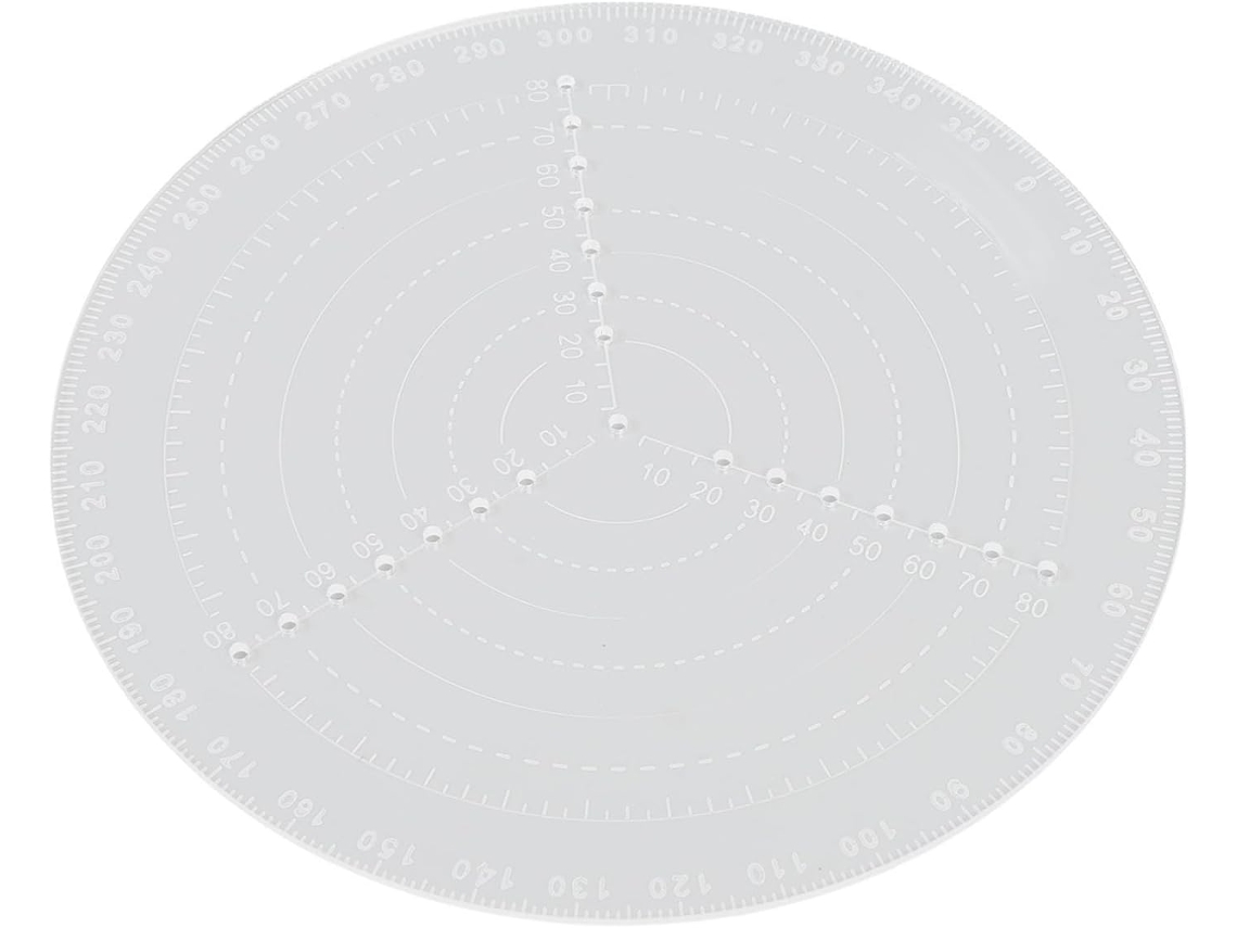 Bússola De Busca Redonda Em Acrílico Com Múltiplos Furos Para Madeira, 20 Cm (8 Polegadas)