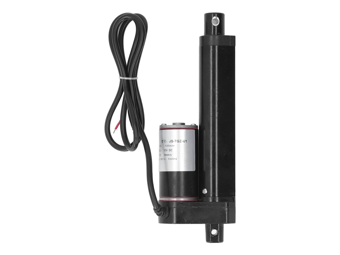 Atuador Elétrico Linear 100mm 1000n Com Interruptor De Limite 12vdc Alumínio