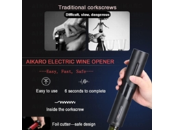 Saca-rolhas Elétrico Automático, A Bateria