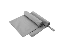 Conjunto 2 Toalhas Esportivas Vidaxl Cinzento Poliéster (100 X 50 Cm)
