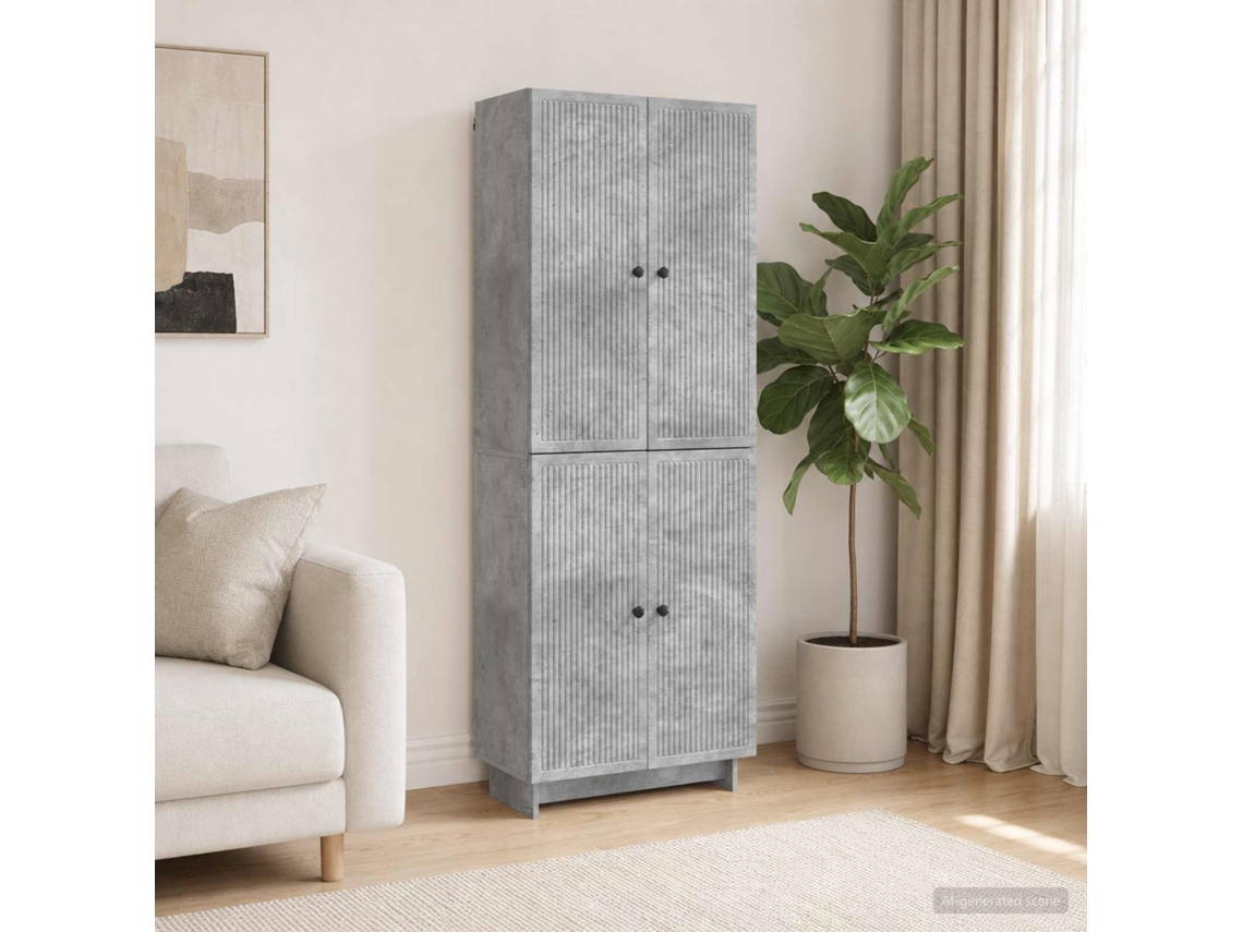 Vidaxl Conjunto De Gabinete 2 Unid. Cinzento Cimento