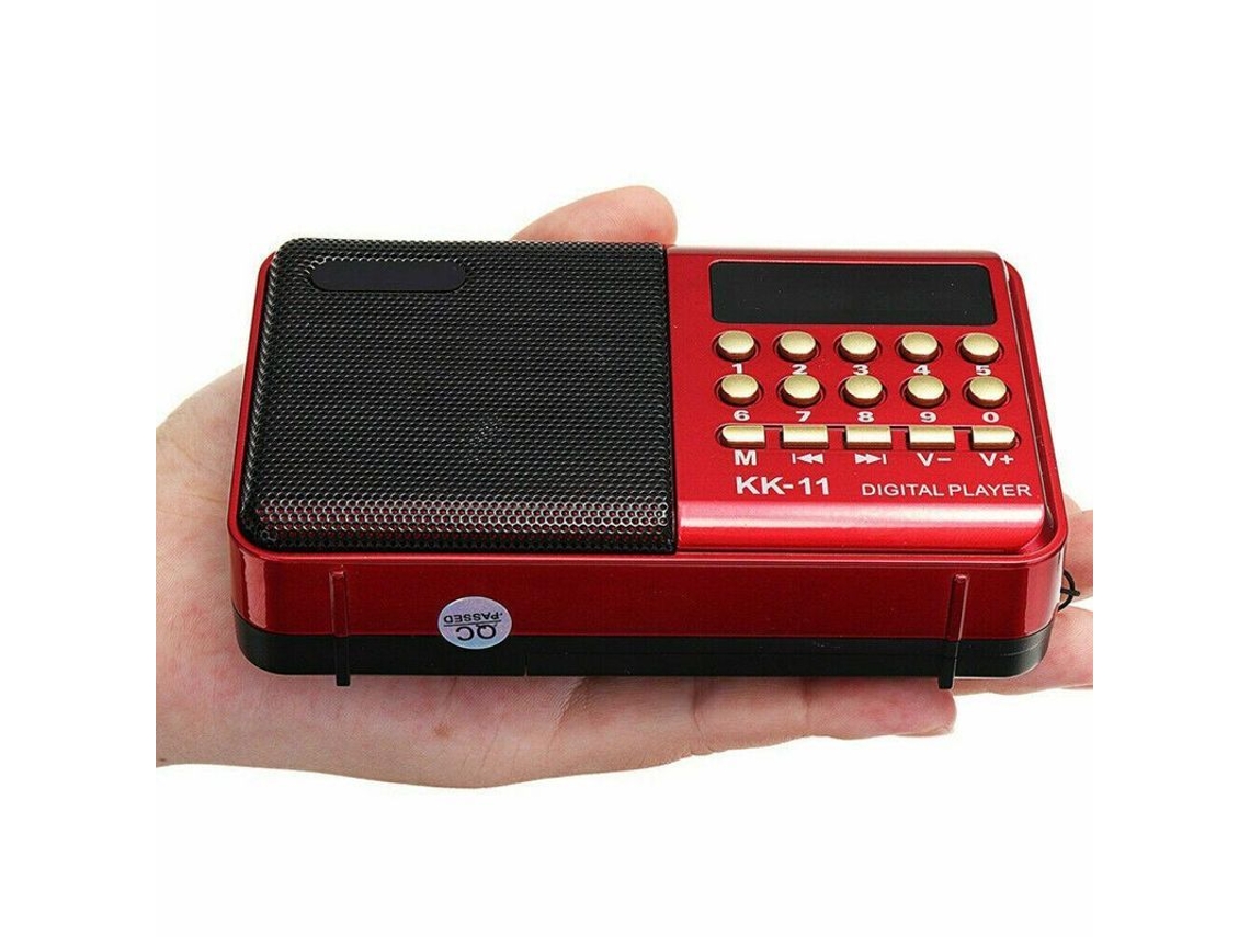 2026-rádio Digital Portátil Fm Com Alto-falante Lcd Reprodutor Mp3 Usb Sd Tf Cartão Iqj