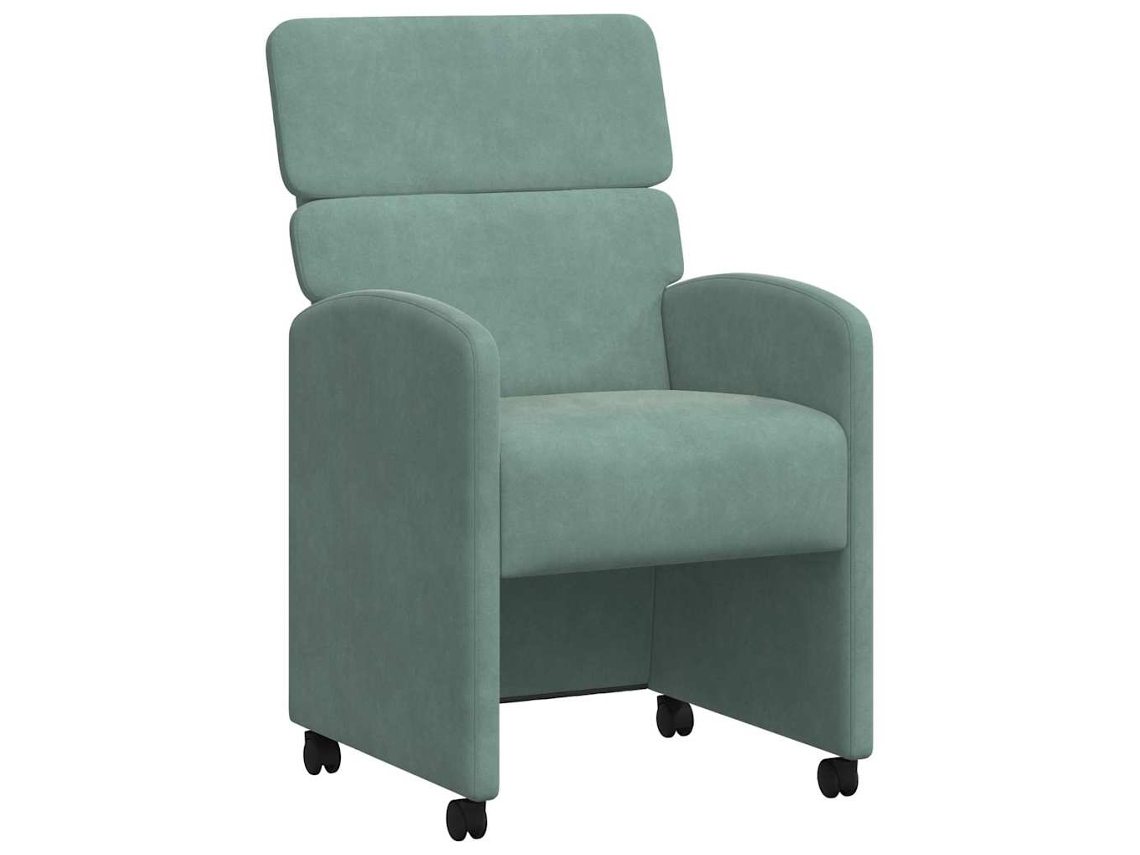 Conjunto 2 Cadeiras De Jantar Vidaxl Verde Veludo (58 X 65 X 98 Cm)