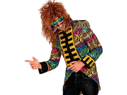 Fato ou fraque animal print dos anos 80 para homem